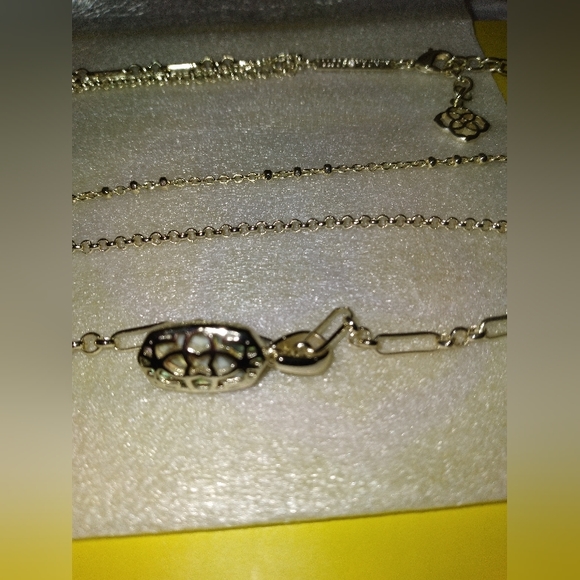 Kendra Scott Elisa Gold or Silver Triple Strand Necklace Lilac or Abalone - Picture 11 of 16